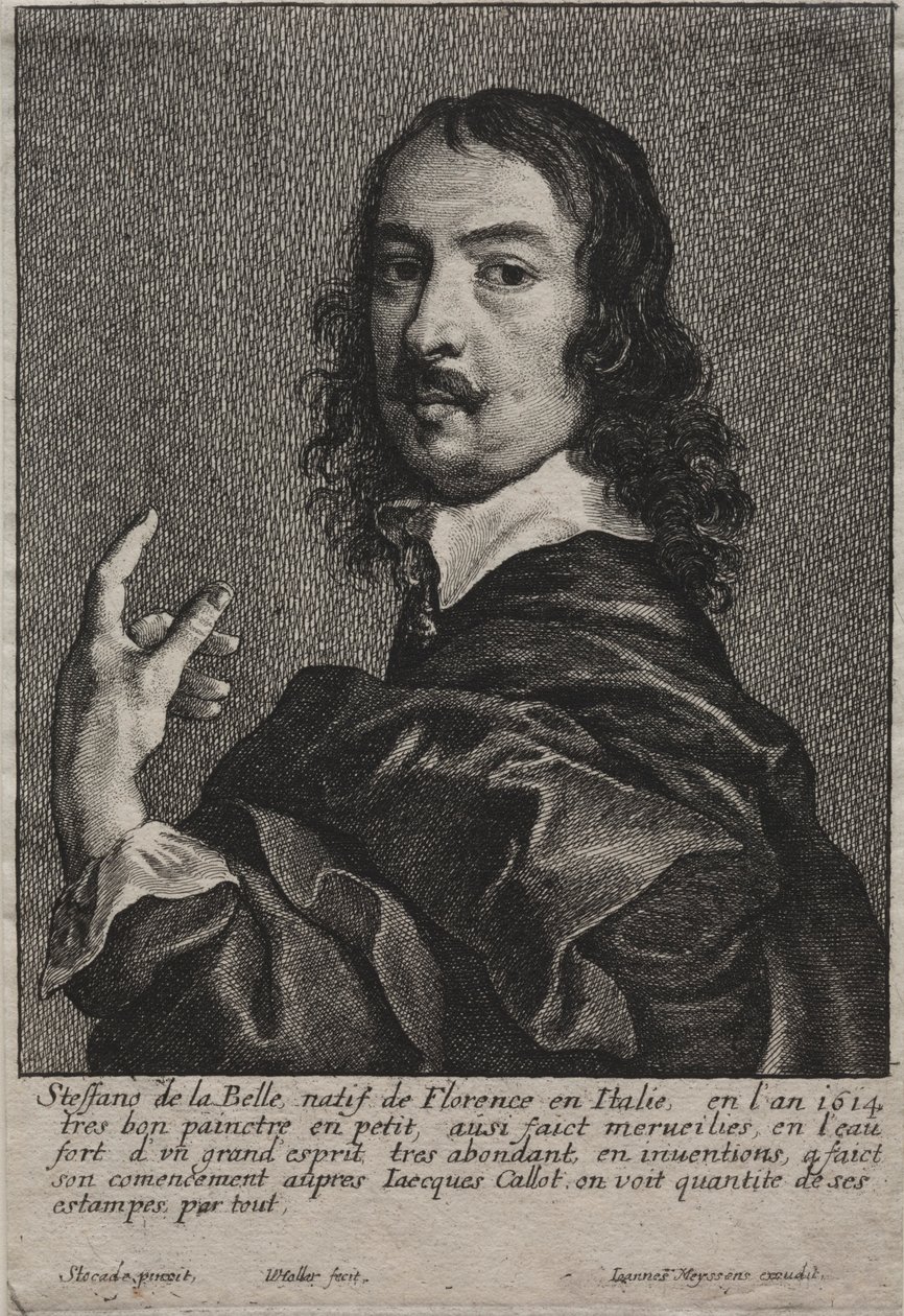 Portret Stefano della Belli. autorstwa Wenceslaus Hollar