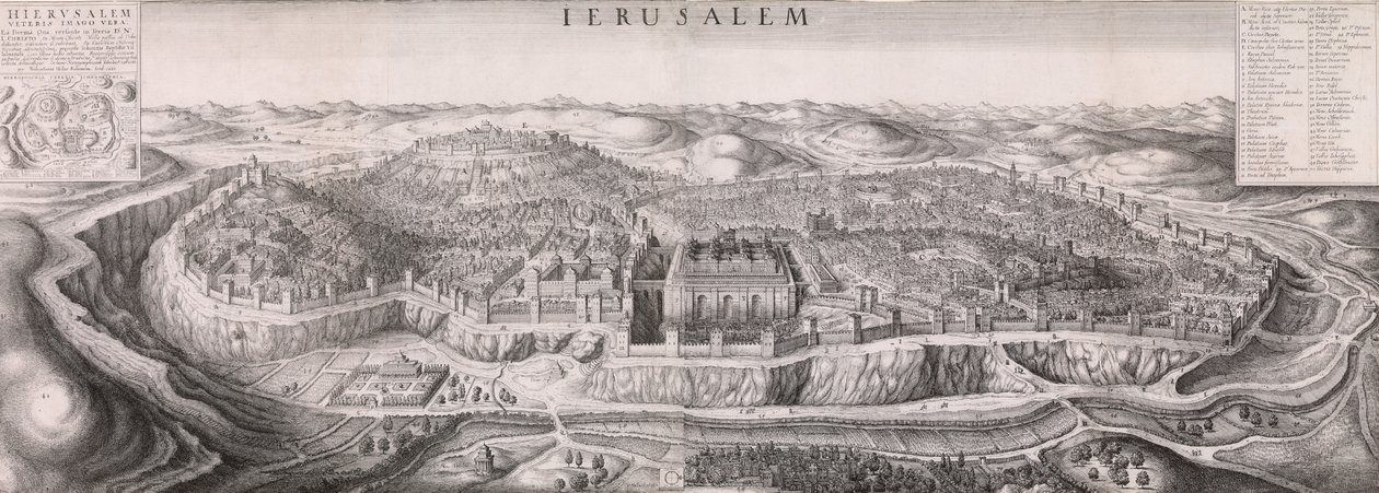 Perspektywa Jerozolimy, 1660., 1660. autorstwa Wenceslaus Hollar