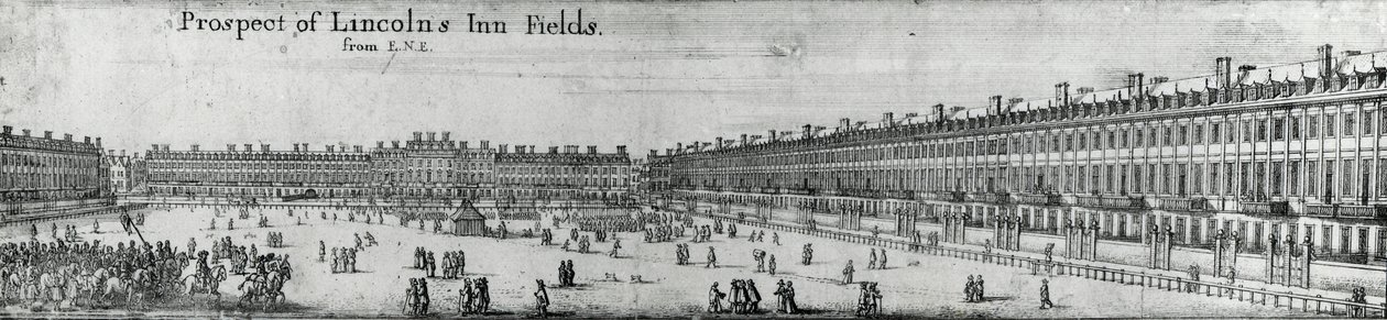 Perspektywa Lincolns Inn Fields, c.1650 autorstwa Wenceslaus Hollar