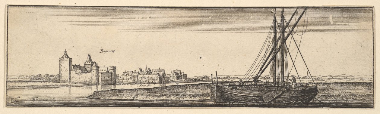 Ruhrort, 1642-44. autorstwa Wenceslaus Hollar
