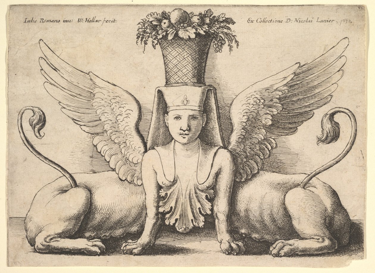 Sfinks z dwoma ciałami, 1652. autorstwa Wenceslaus Hollar