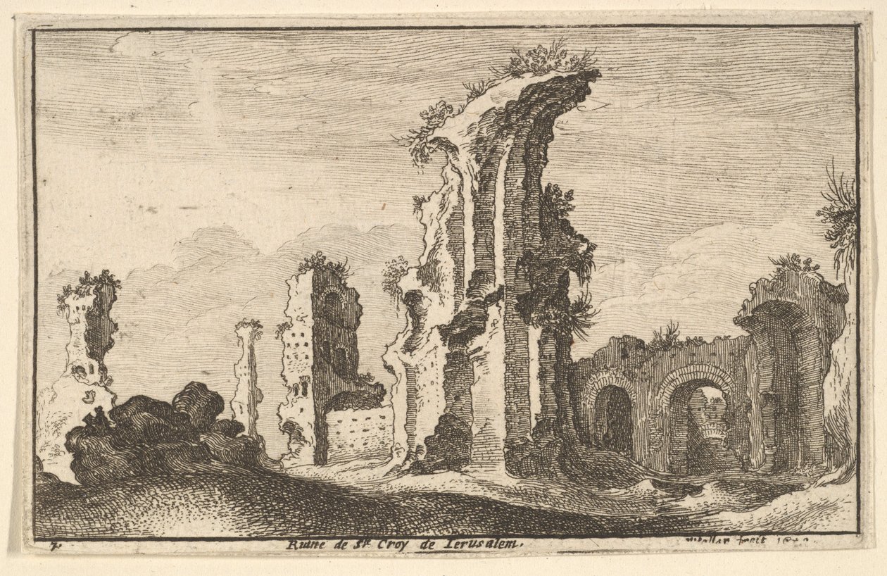 Św. Krzyża z Jerozolimy, 1650. autorstwa Wenceslaus Hollar