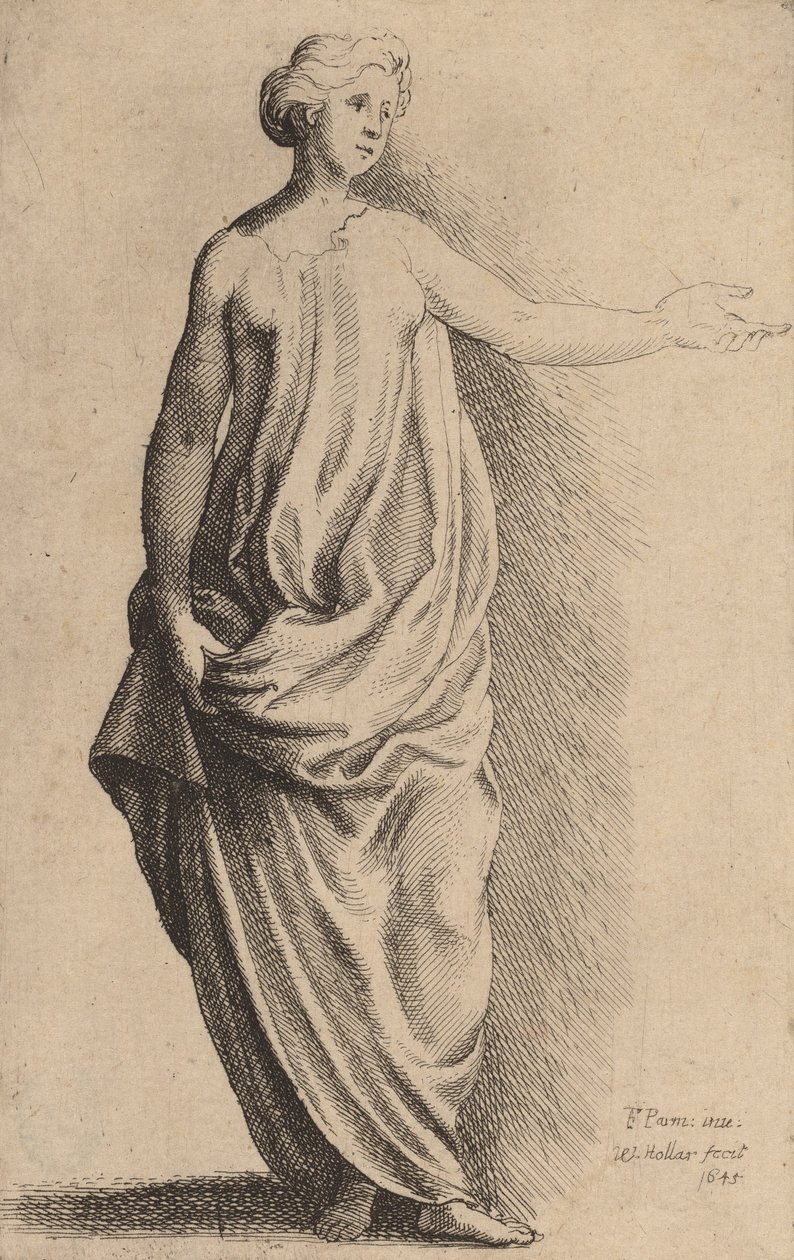 Postać stojąca. autorstwa Wenceslaus Hollar
