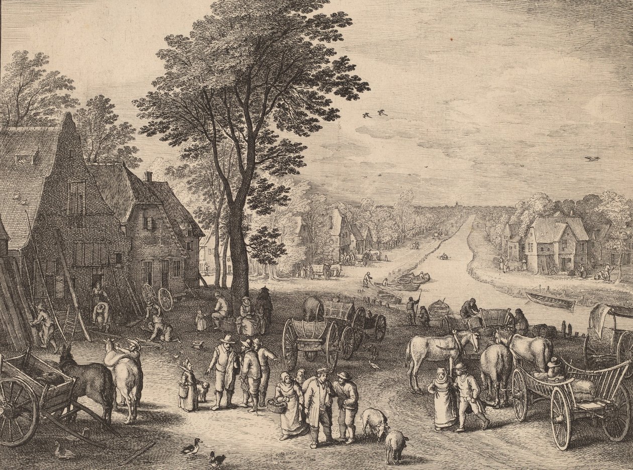Kanał, 1650. autorstwa Wenceslaus Hollar
