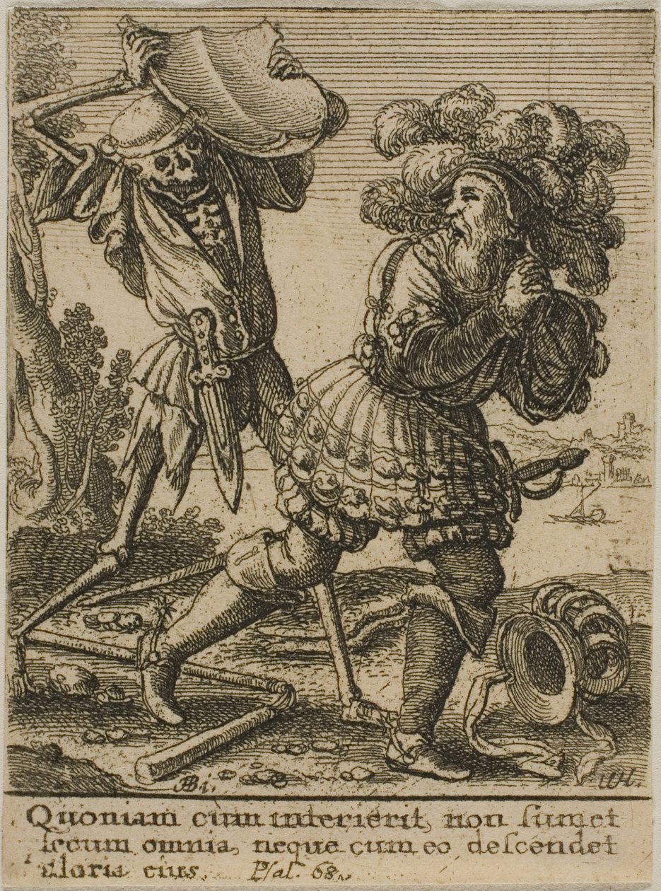 Hrabia i śmierć autorstwa Wenceslaus Hollar