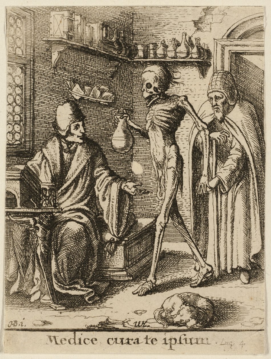 Doktor i śmierć autorstwa Wenceslaus Hollar