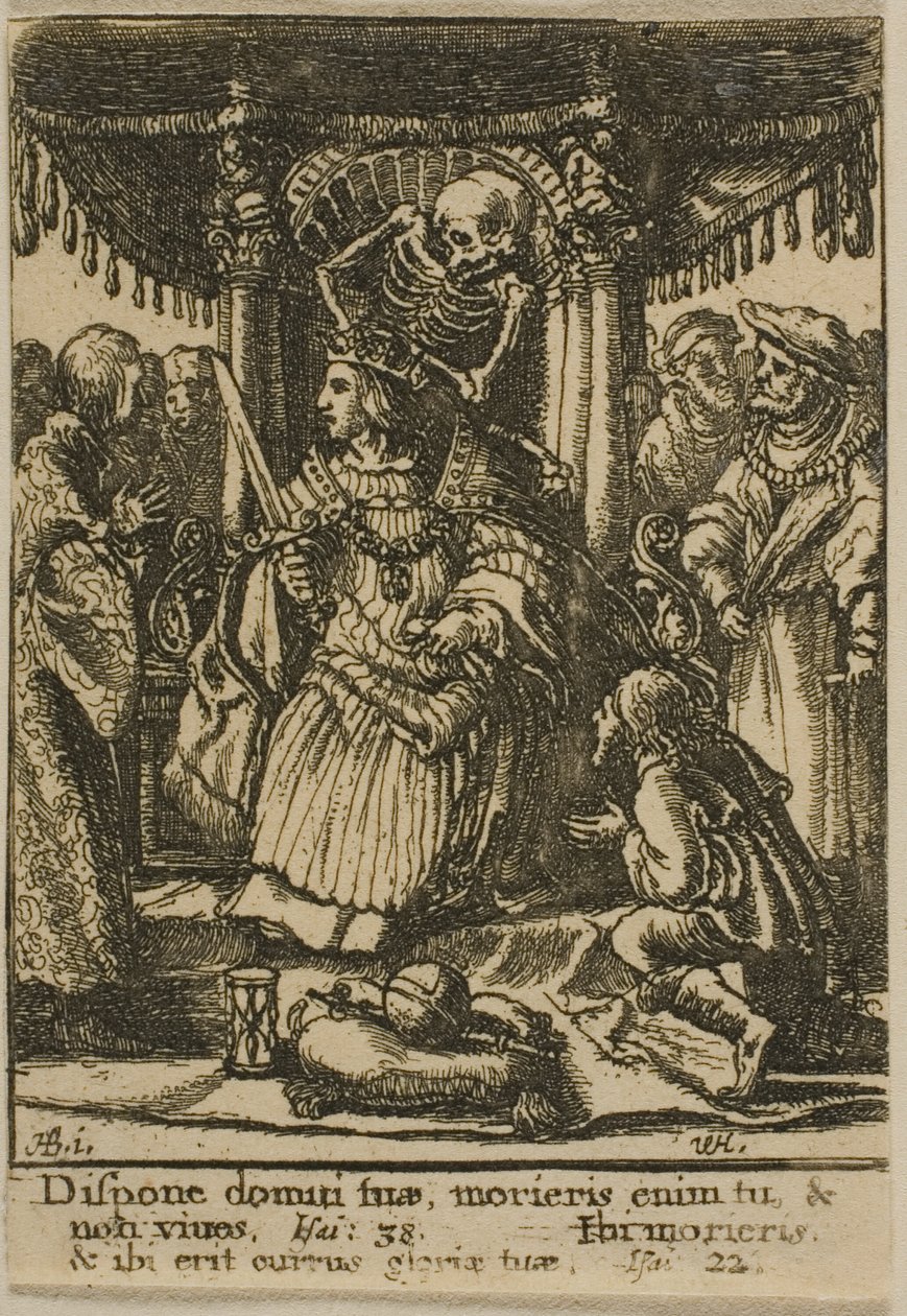 Cesarz i Śmierć autorstwa Wenceslaus Hollar