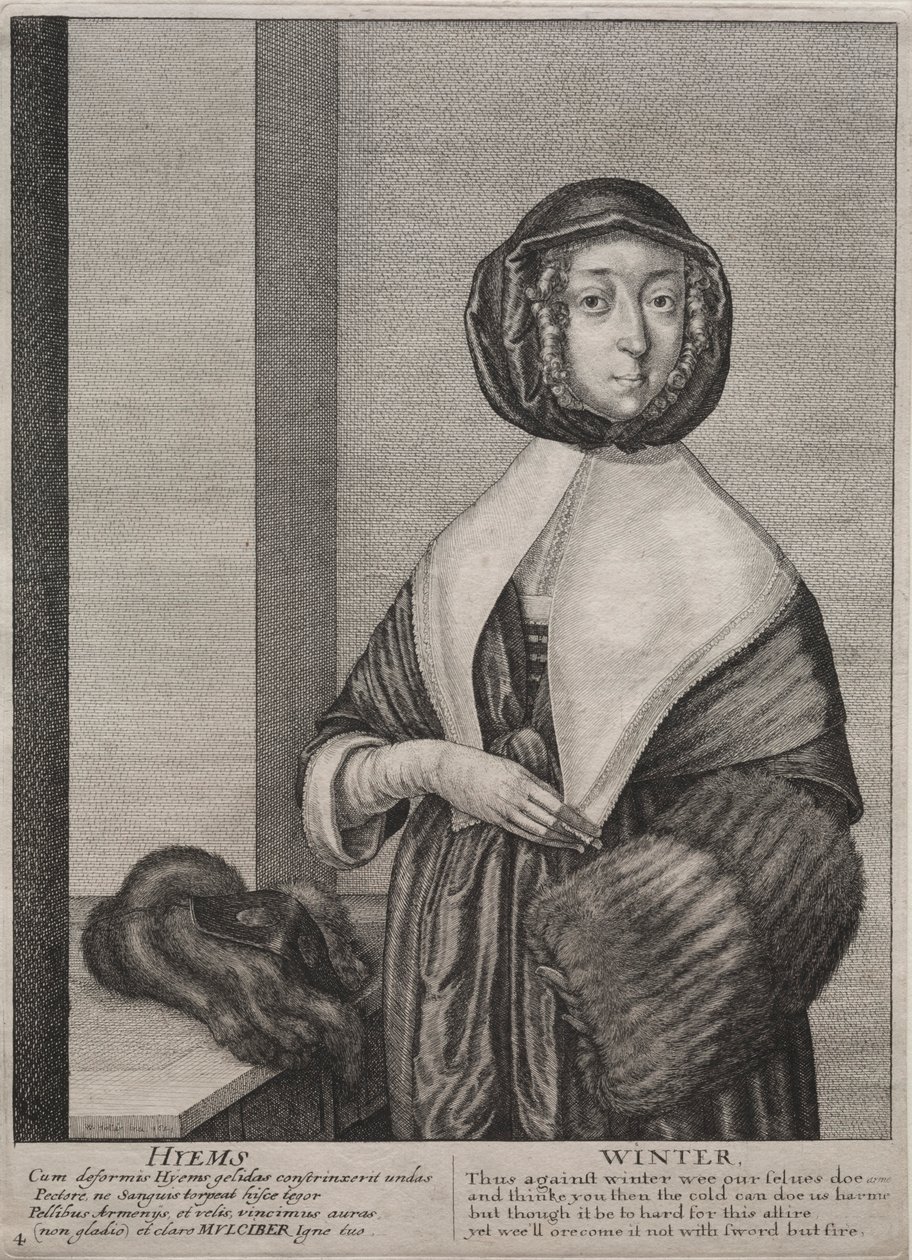 Cztery pory roku: zima 1641. autorstwa Wenceslaus Hollar