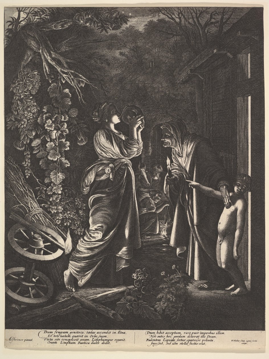 Naśmiewanie się z Ceres, 1646. autorstwa Wenceslaus Hollar