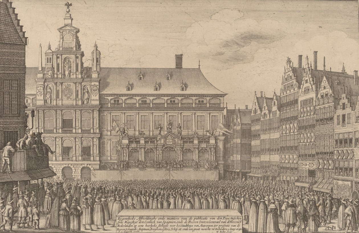 Pokój Munster, 1641. autorstwa Wenceslaus Hollar
