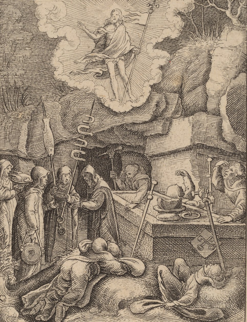 Zmartwychwstanie. autorstwa Wenceslaus Hollar