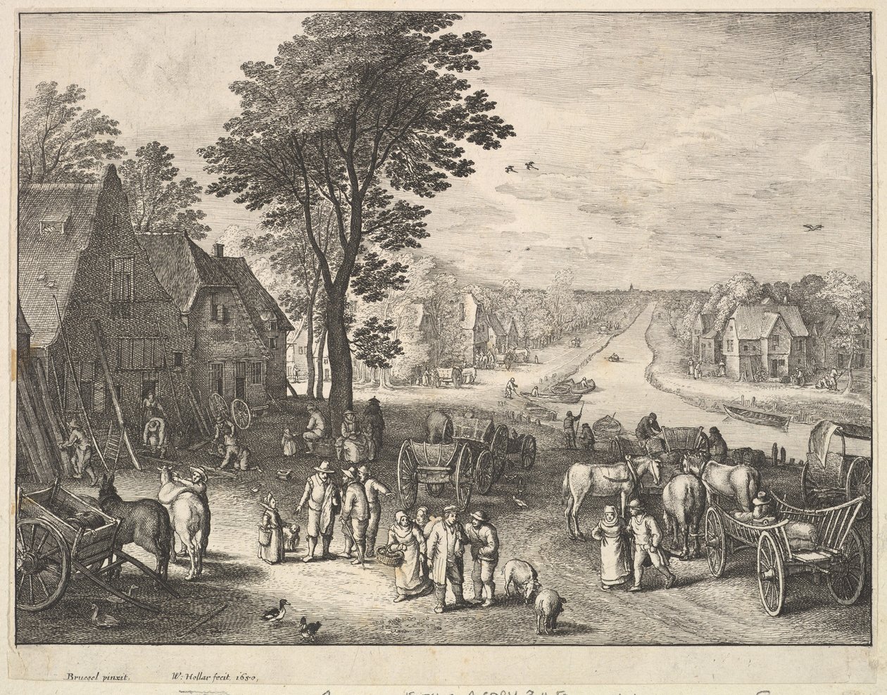 Kanał Prosty, 1650. autorstwa Wenceslaus Hollar