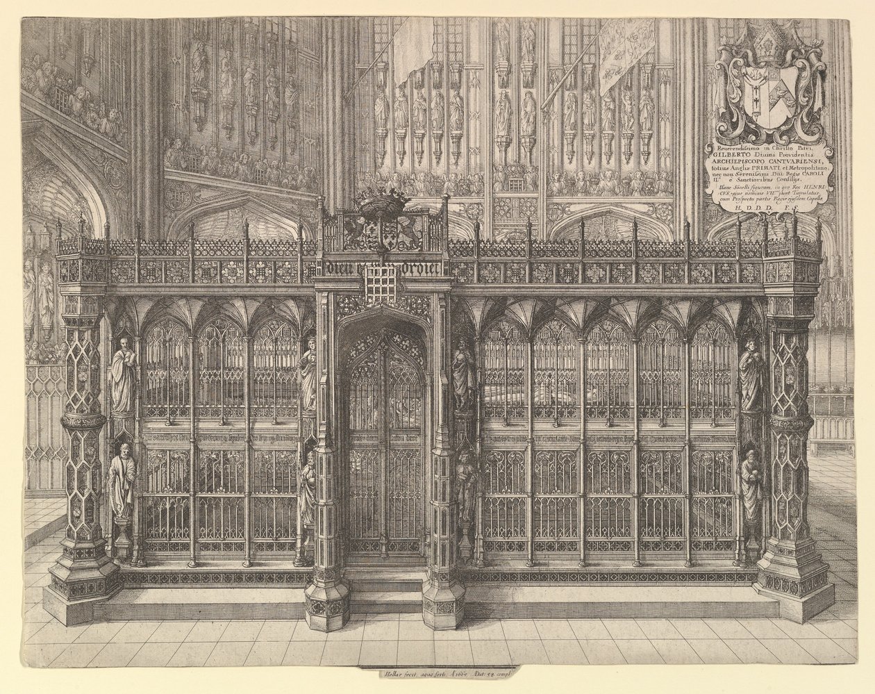 Grób Henryka VII, 1665. autorstwa Wenceslaus Hollar