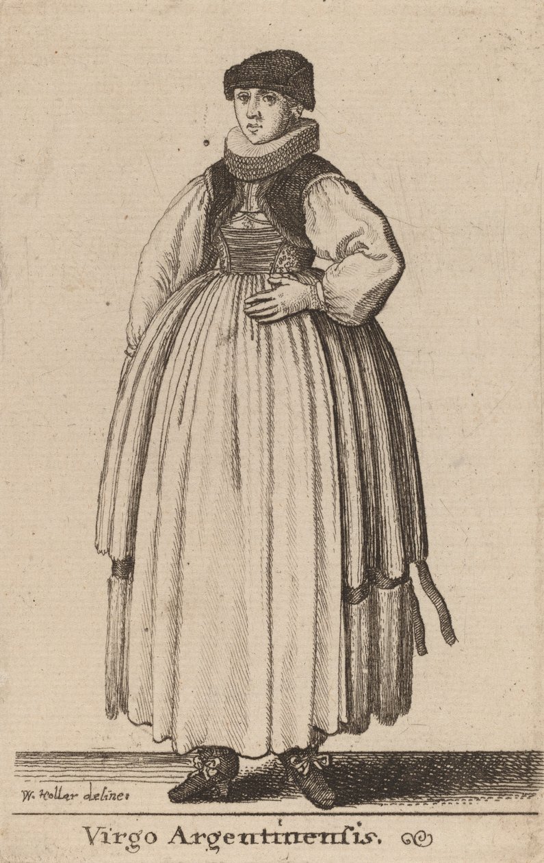 Argentyńska dziewica. autorstwa Wenceslaus Hollar