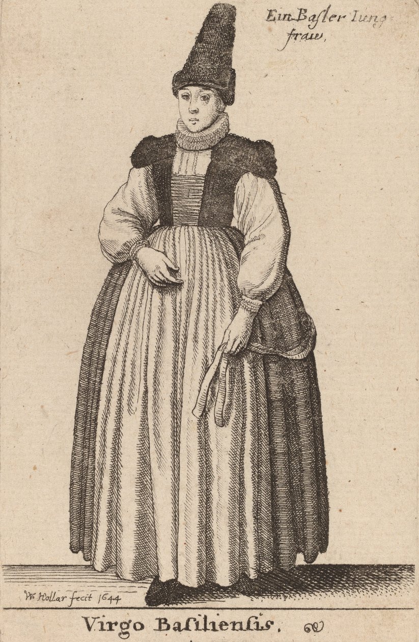 Dziewica z Bazylei, 1644. autorstwa Wenceslaus Hollar