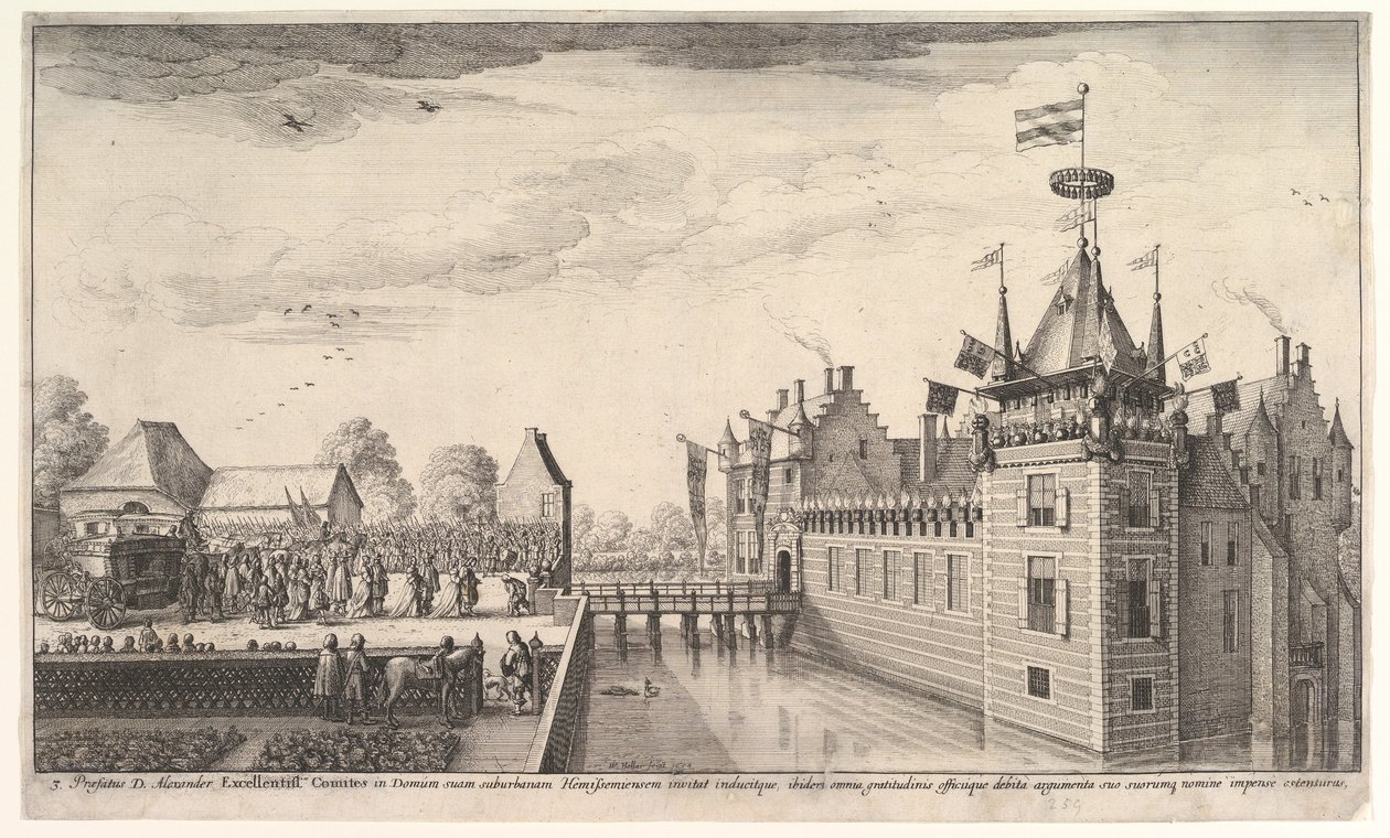 Wizyta u A. Roelantsa, 1650. autorstwa Wenceslaus Hollar