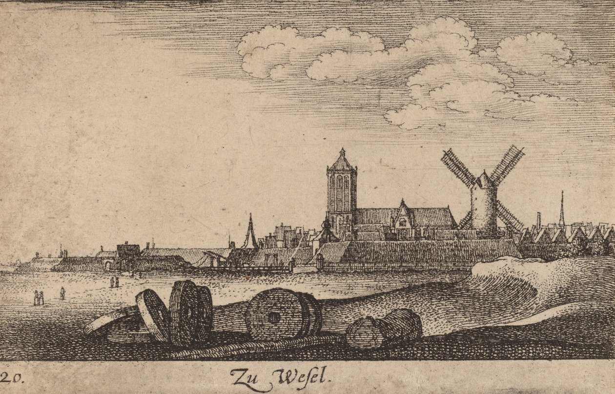 Wesel, 1635. autorstwa Wenceslaus Hollar
