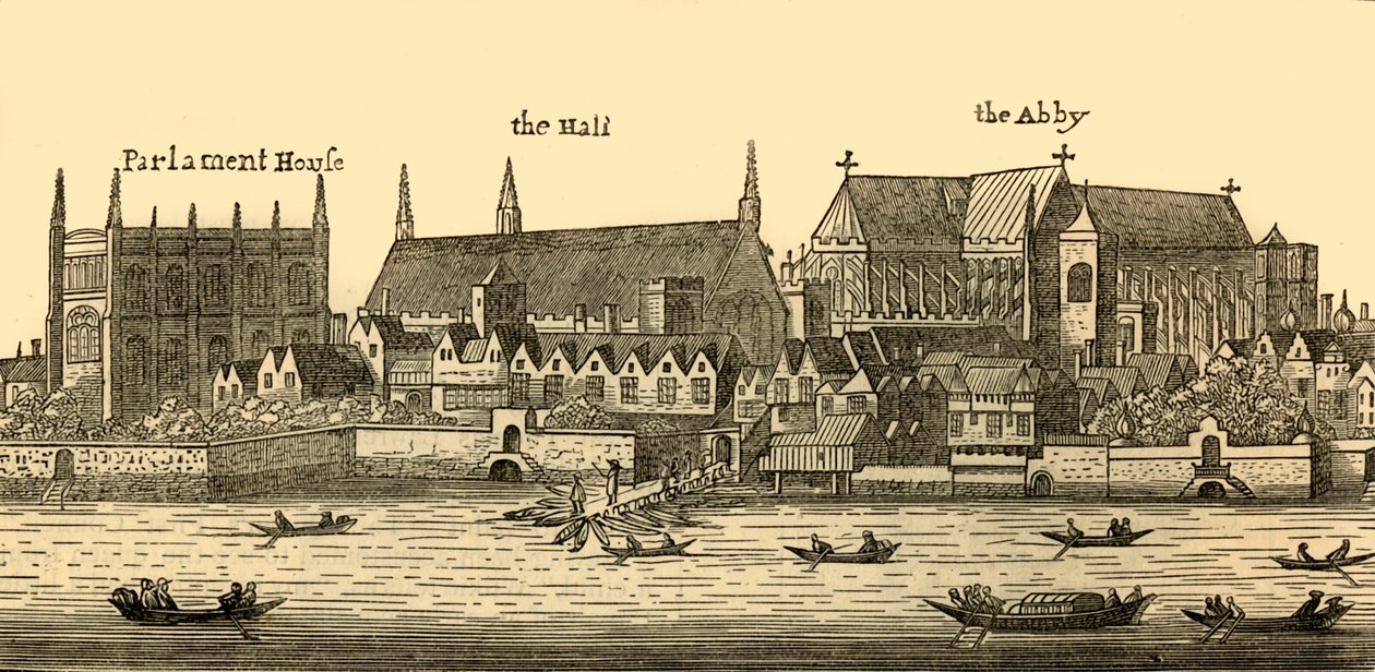 Westminster w 1640, 1881. autorstwa Wenceslaus Hollar
