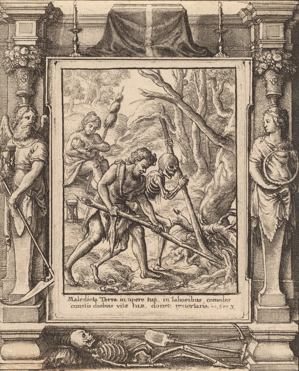 Kiedy Adam Delved, 1651. autorstwa Wenceslaus Hollar