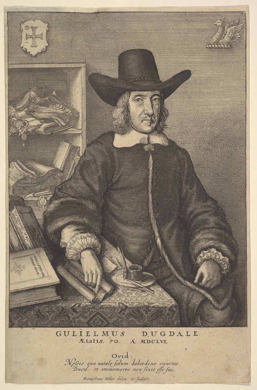 William Dugdale, 1625-77. autorstwa Wenceslaus Hollar