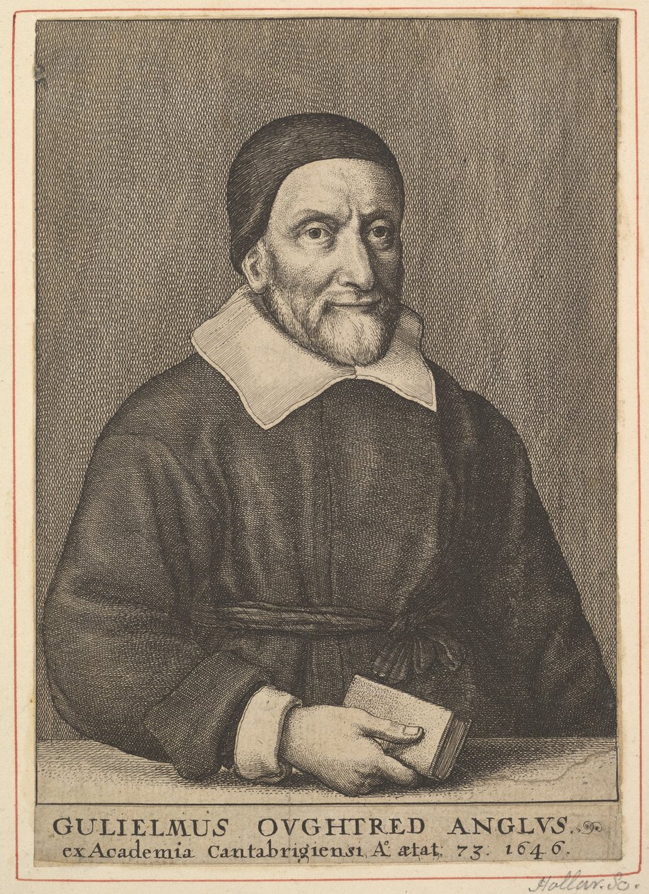 William Oghtred, 1644. autorstwa Wenceslaus Hollar