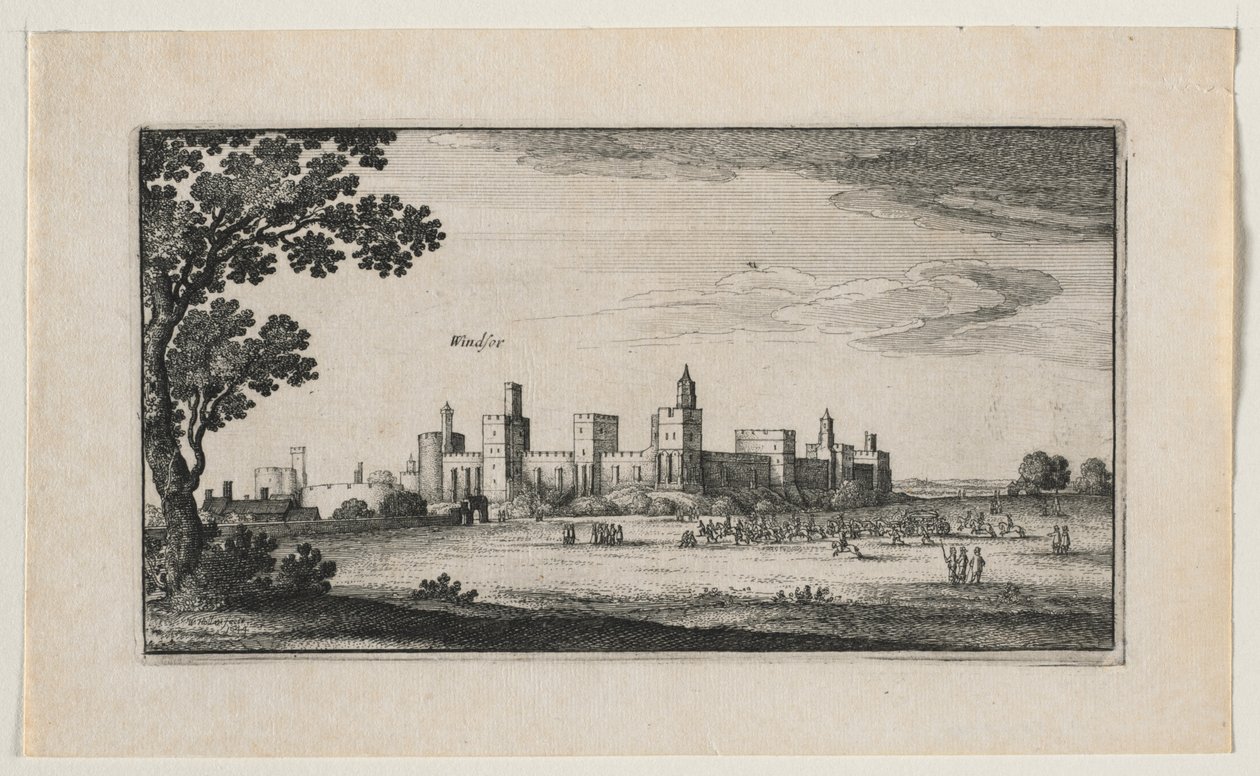 Zamek Windsor od południowego wschodu autorstwa Wenceslaus Hollar