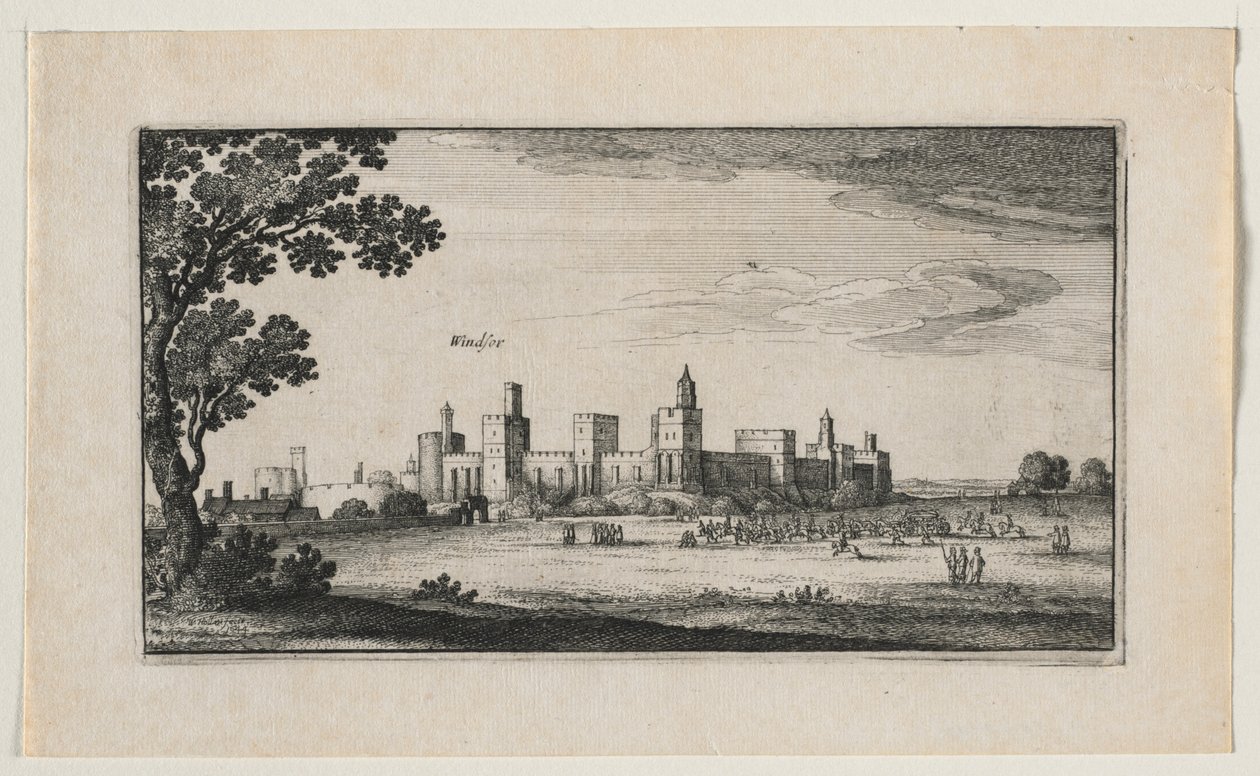 Zamek Windsor od południowego wschodu, 1644. autorstwa Wenceslaus Hollar