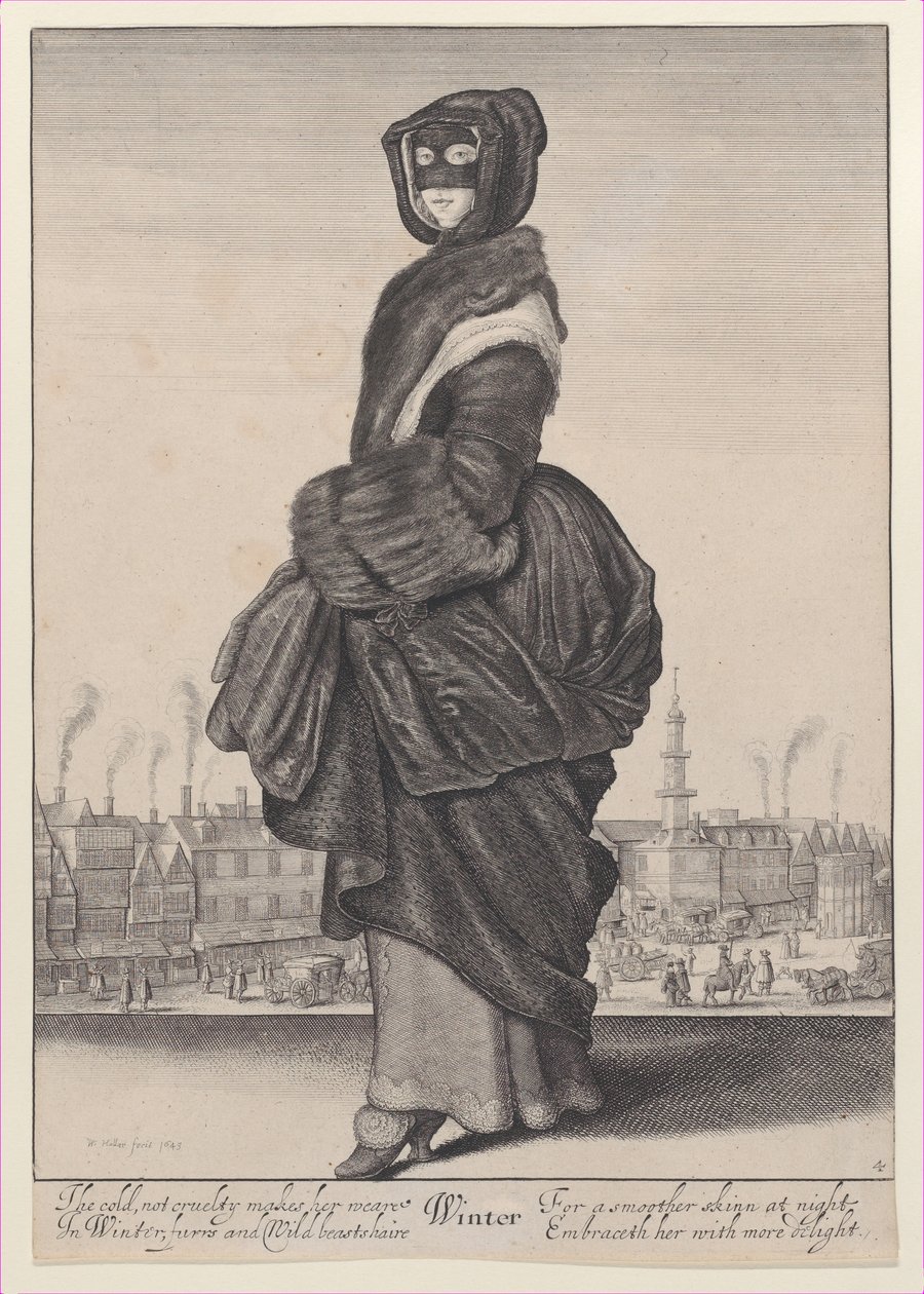 Zima, z Pory roku, 1643-44., 1643-44. autorstwa Wenceslaus Hollar