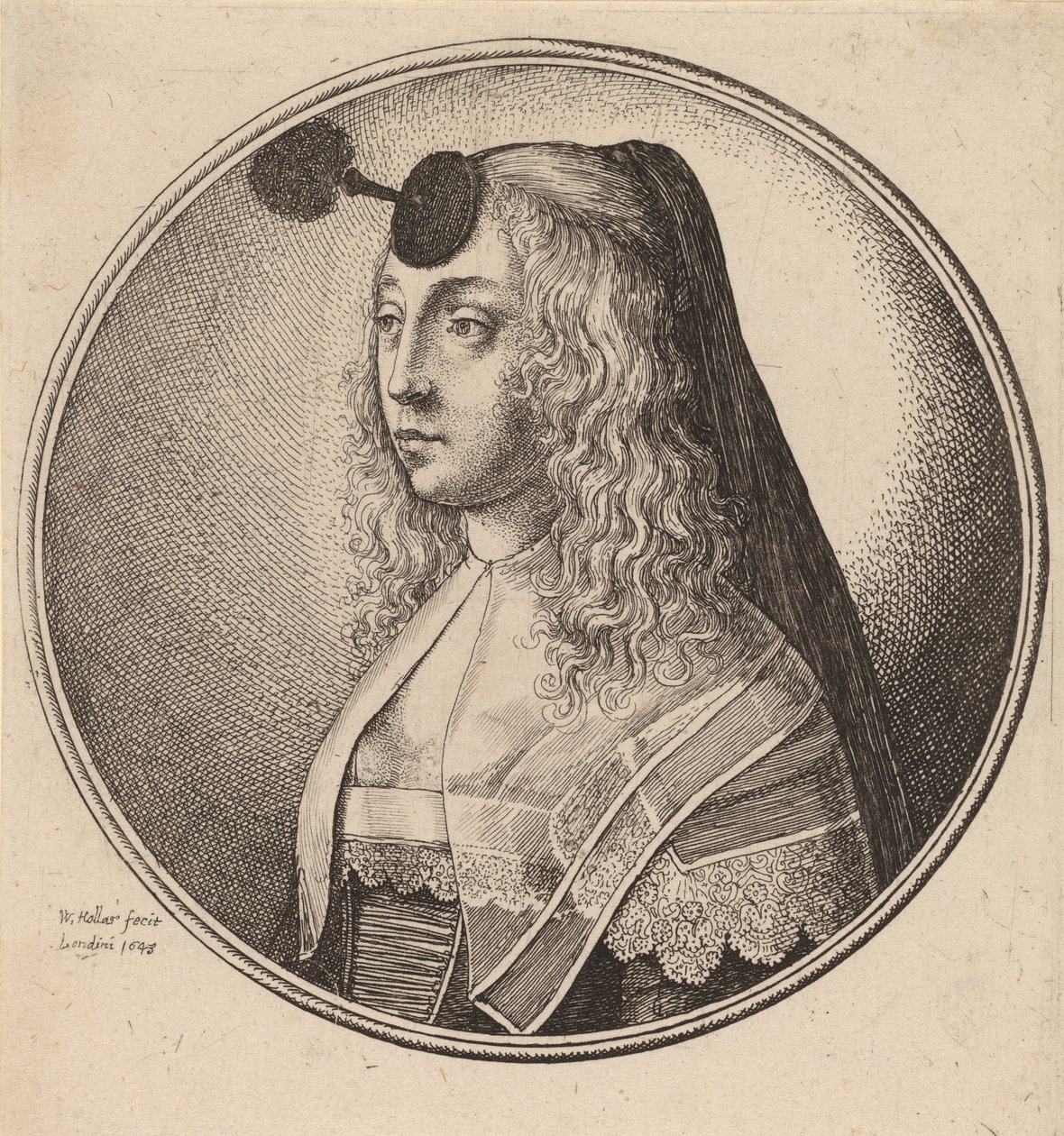 Kobieta z Antwerpii, 1643. autorstwa Wenceslaus Hollar