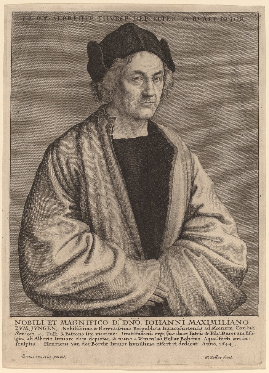 Ojciec Albrechta Durera autorstwa Wenceslaus Hollar after Albrecht Dürer