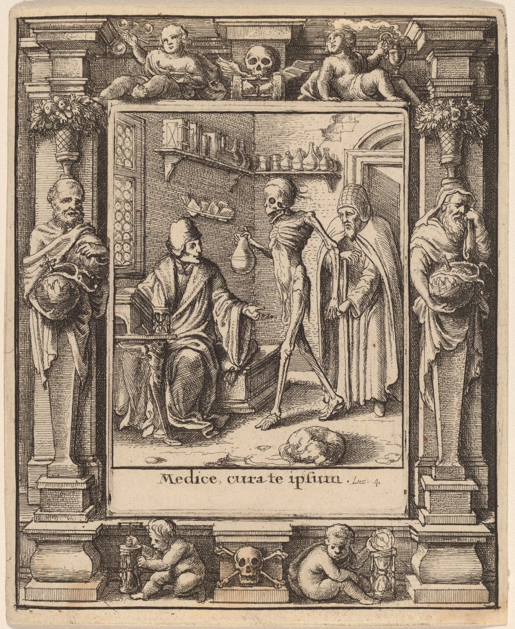 Lekarz autorstwa Wenceslaus Hollar after Hans Holbein the Younger after Abraham van Diepenbeeck