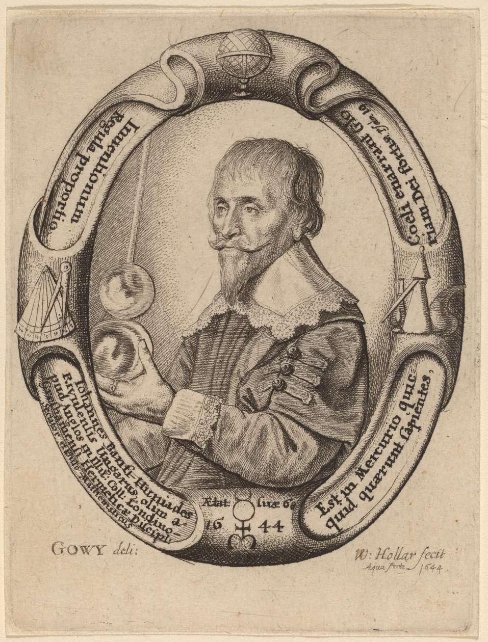 Johann Banfi Huniades autorstwa Wenceslaus Hollar after Jacob Peter Gowy