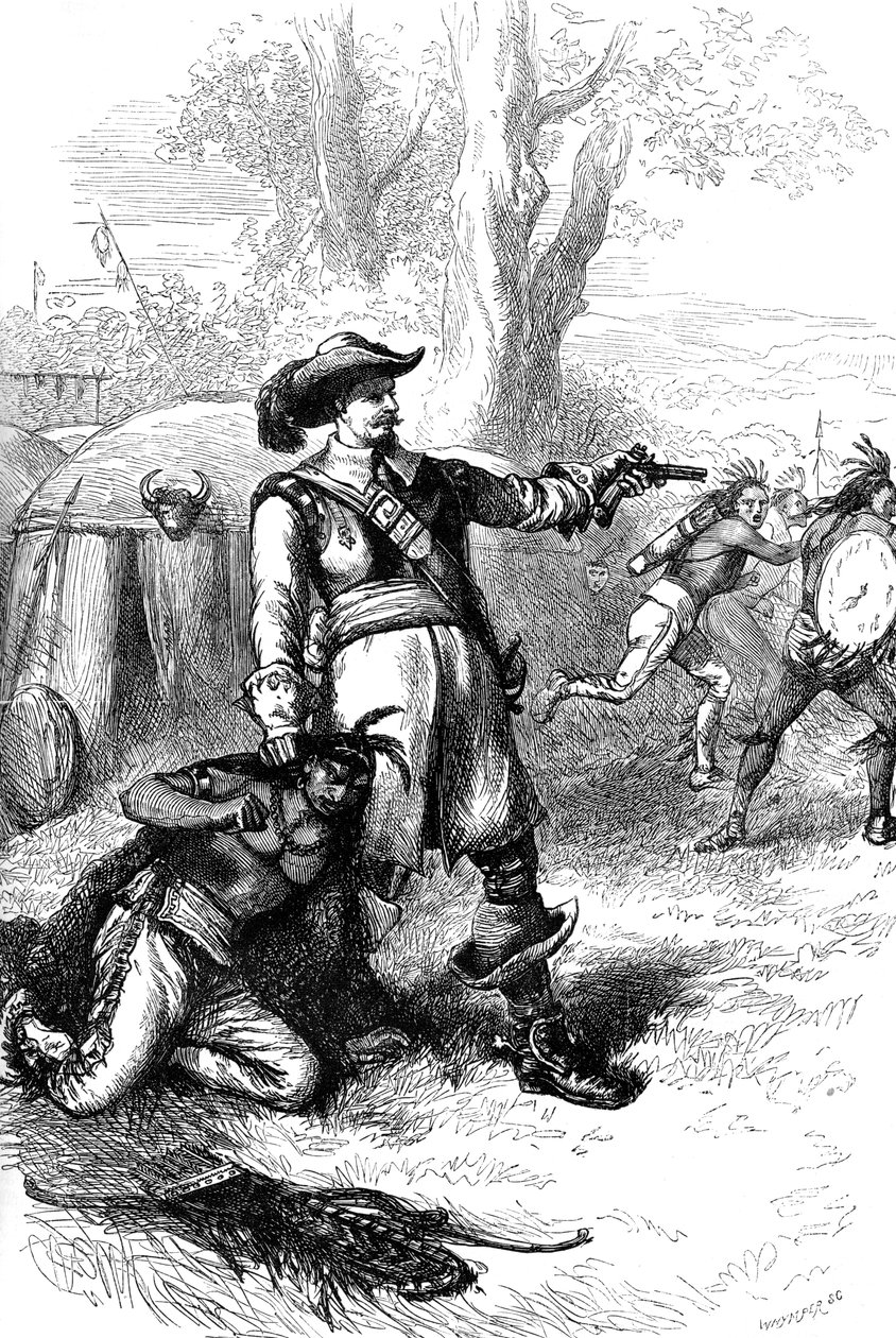 Pułkownik Atherton i Indianie, ok. 1880 r. autorstwa Whymper