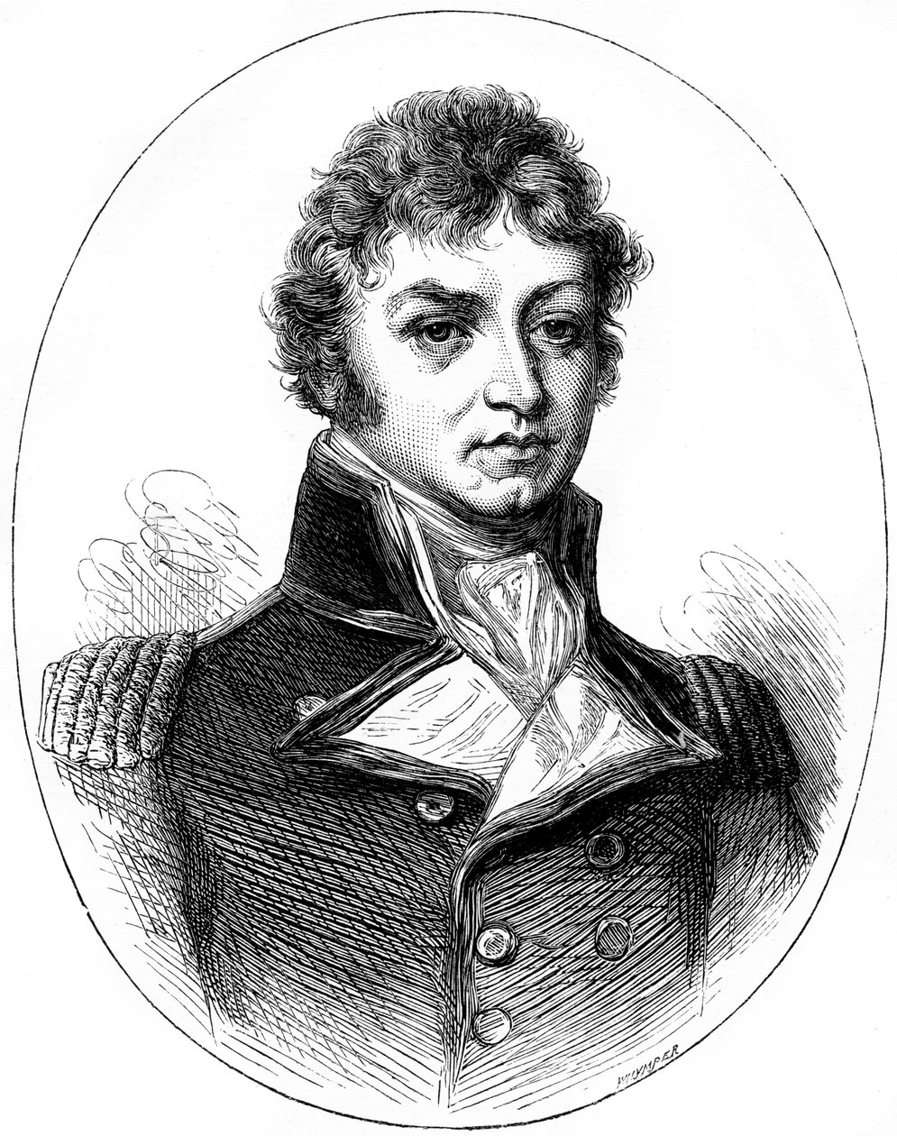 Sir Philip Broke, brytyjski oficer marynarki wojennej, 1815-1880. autorstwa Whymper