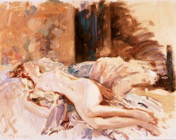 Leżąc nago autorstwa Wilfred Gabriel de Glehn