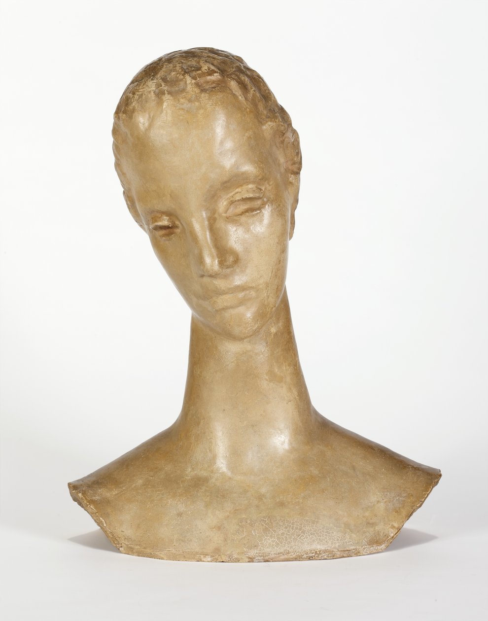 Popiersie Zamyślonej Kobiety, 1913-14 (kamień obrabiany) autorstwa Wilhelm Lehmbruck
