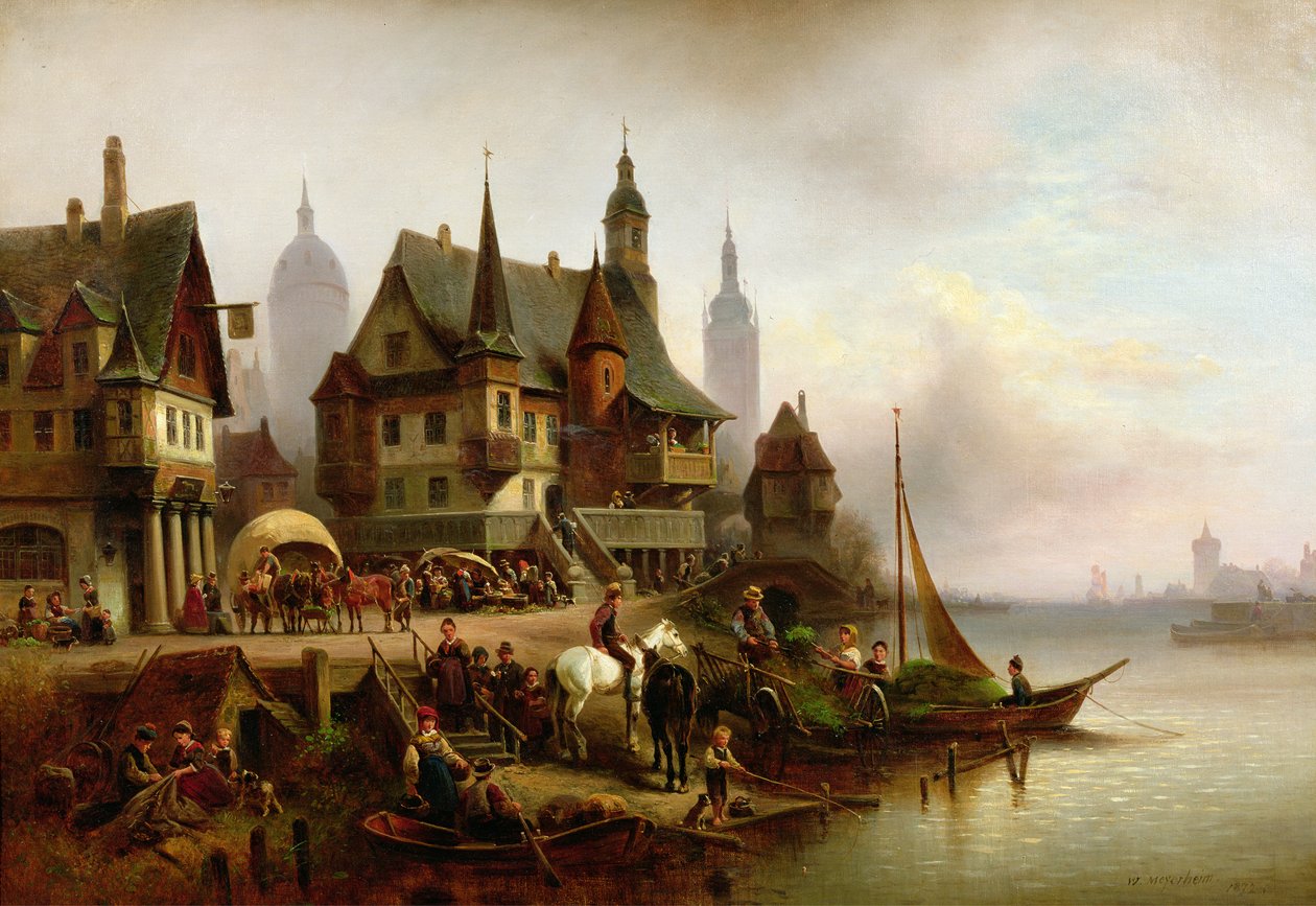 Na brzegu, 1872 autorstwa Wilhelm Meyerheim