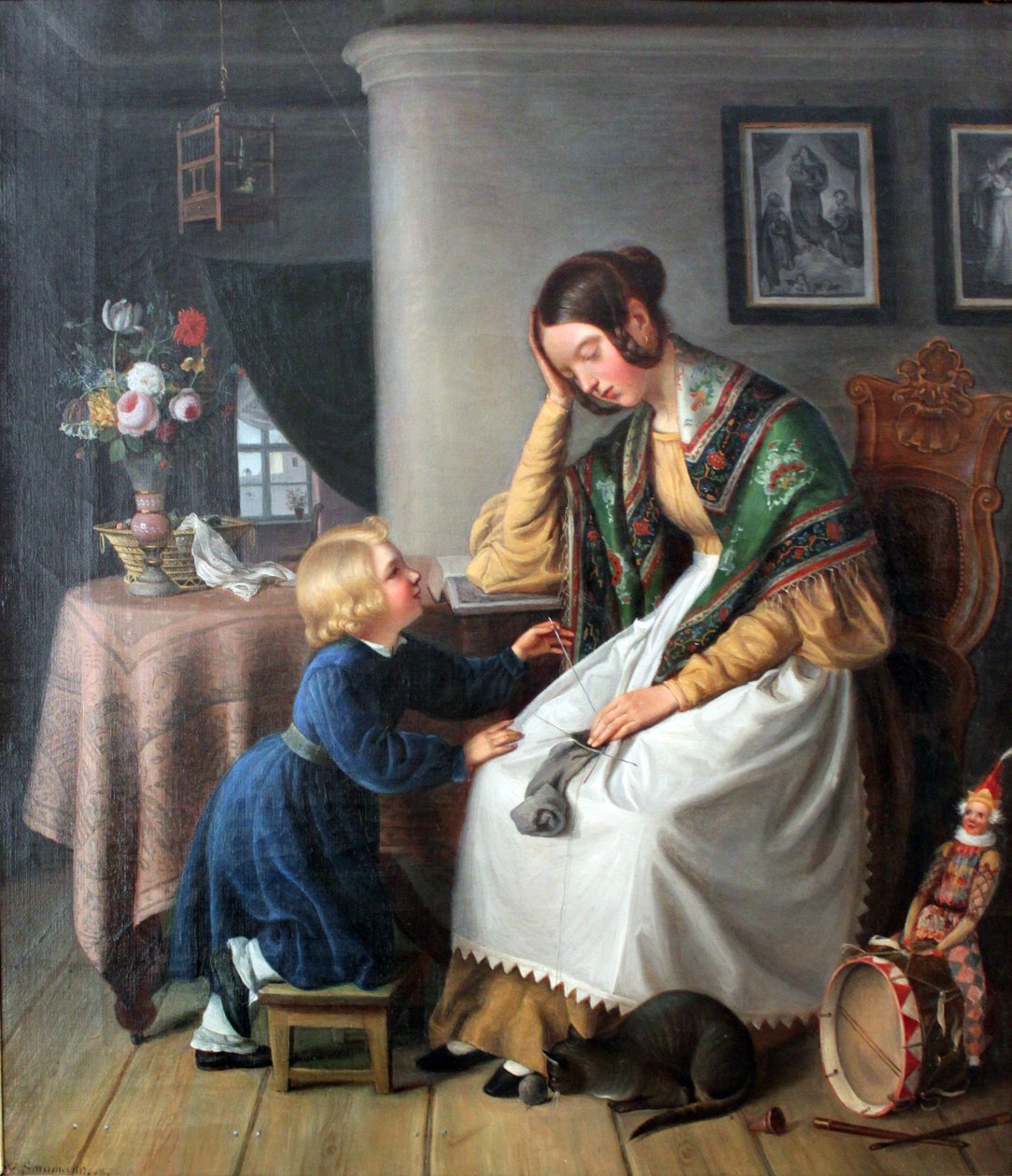 Tkaczka, która zasnęła autorstwa Wilhelm Schumann