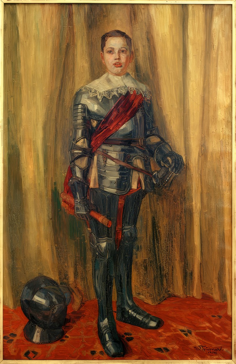 Jörg Trübner w zbroi autorstwa Wilhelm Trübner