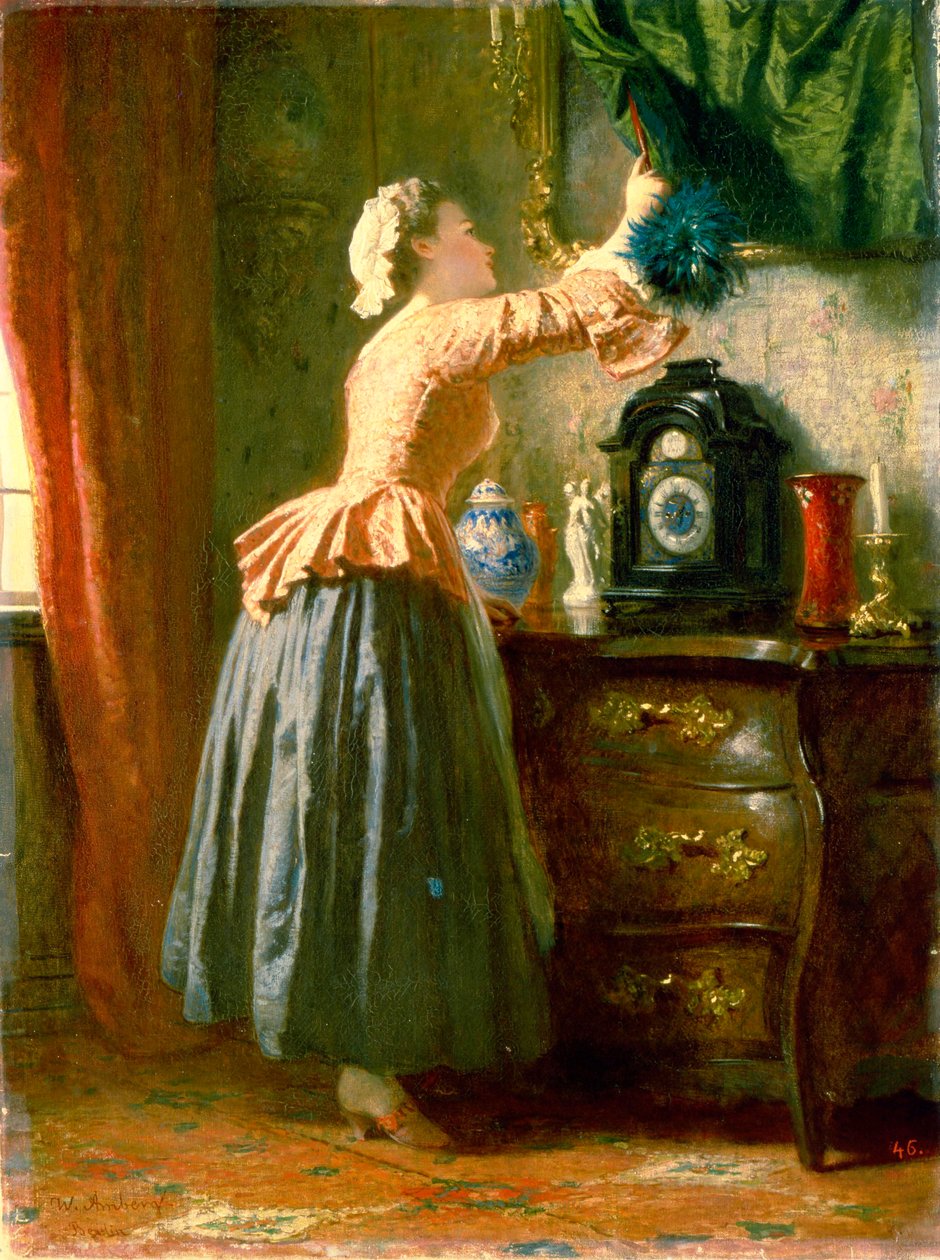Pokojówka, XIX wiek. autorstwa Wilhelm Amberg