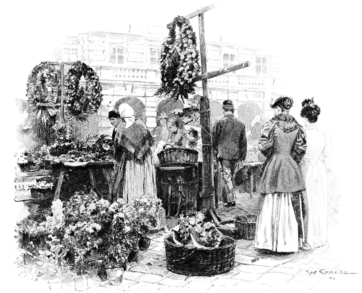 Targ kwiatowy, 1901. autorstwa Wilhelm Gause