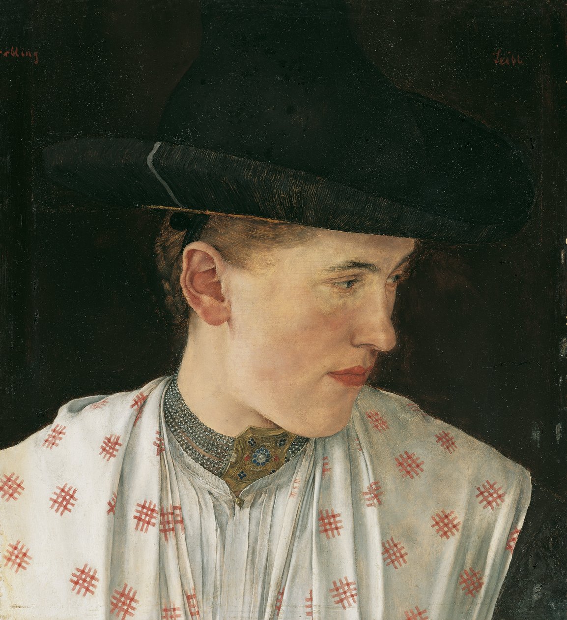 Głowa Chłopskiej Dziewczyny autorstwa Wilhelm Maria Hubertus Leibl