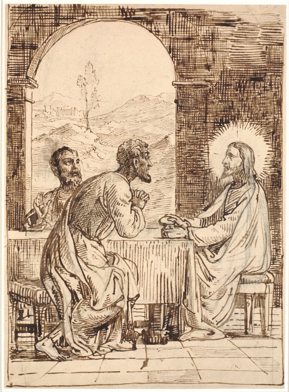 Chrystus w Emaus autorstwa Wilhelm Marstrand