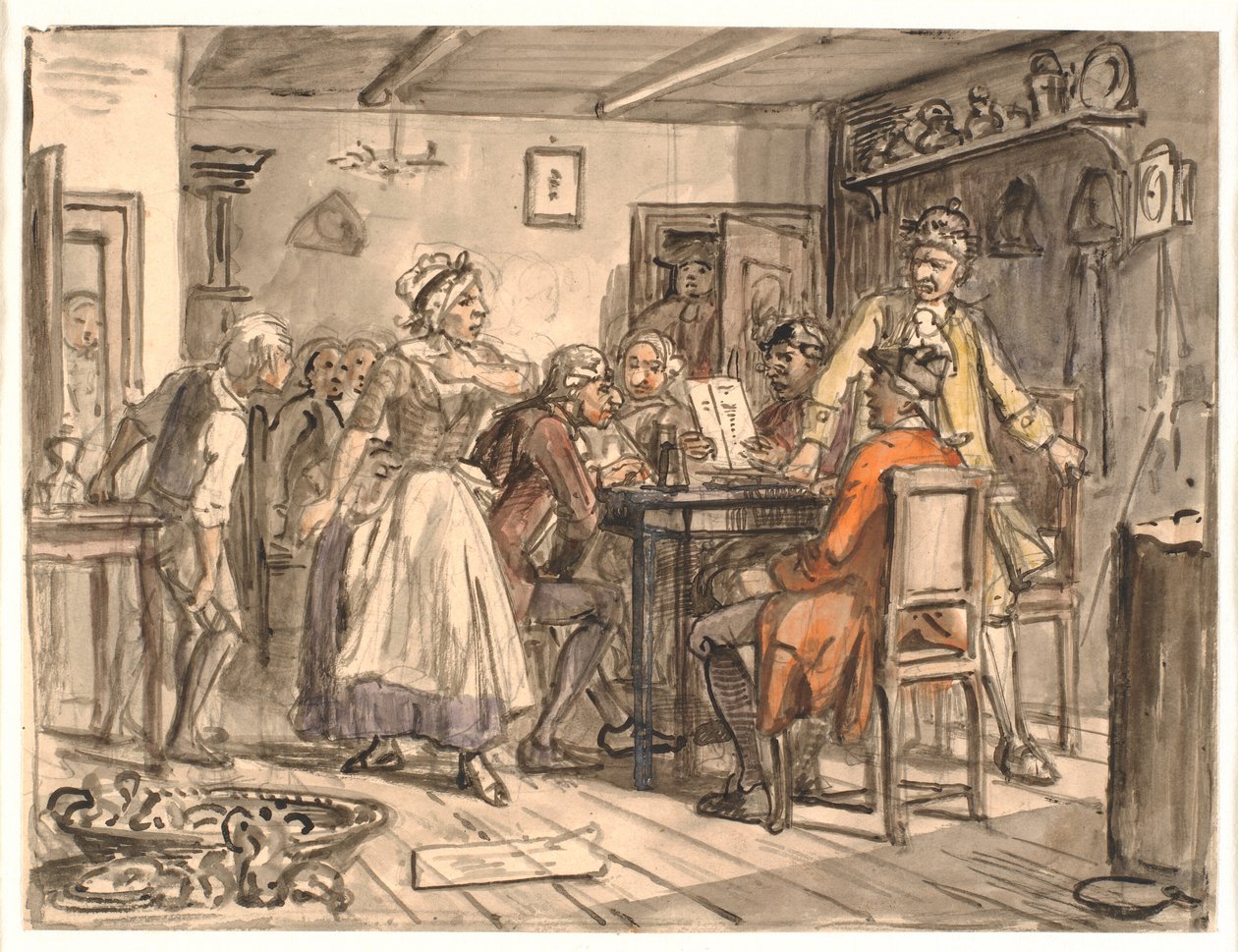 „Collegium Politicum”. (Dzban polityczny) autorstwa Wilhelm Marstrand