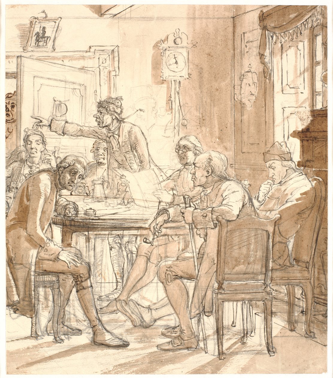 „Collegium Politicum”. (Dzban polityczny) autorstwa Wilhelm Marstrand