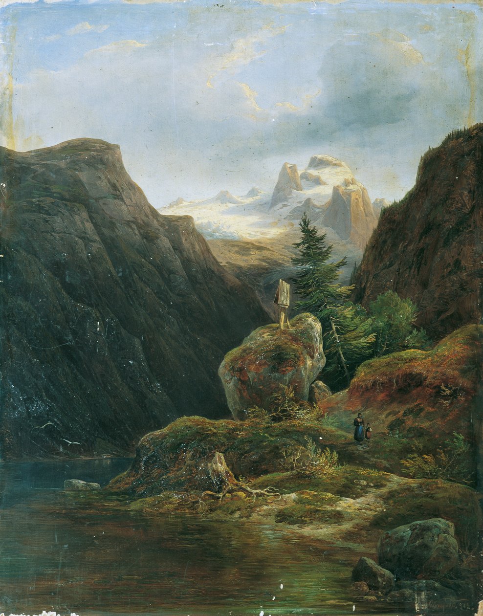 Vorderer Gosausee przeciwko Dachstein autorstwa Wilhelm Steinfeld
