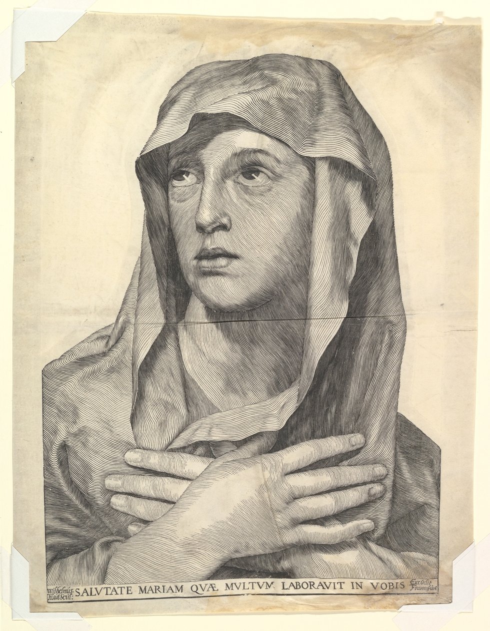 Popiersie Maryi ze skrzyżowanymi rękami.n.d. autorstwa Wilhelm Traut