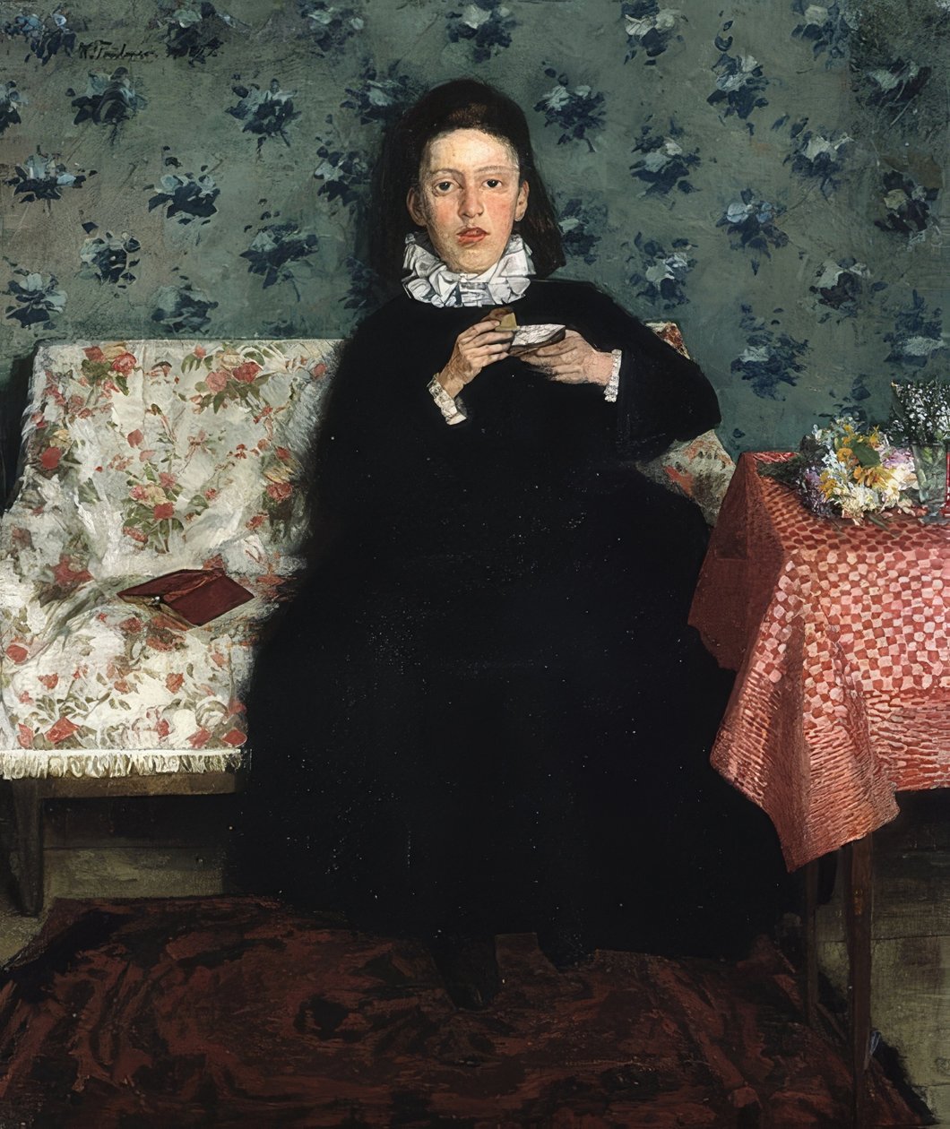 Na sofie. 1872 autorstwa Wilhelm Trübner