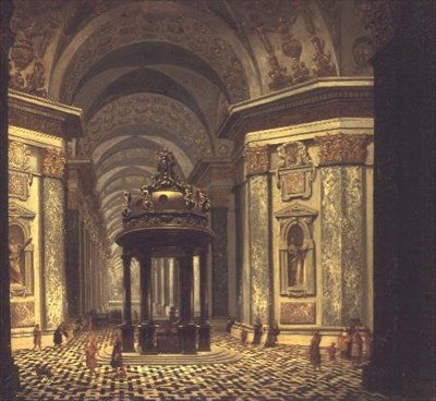 Wnętrze kościoła autorstwa Wilhelm van Ehrenberg