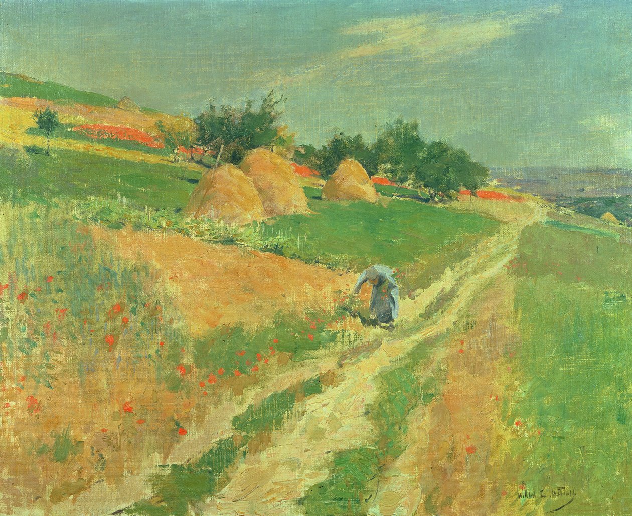 Zbieranie dzikich kwiatów autorstwa Willard Leroy Metcalf
